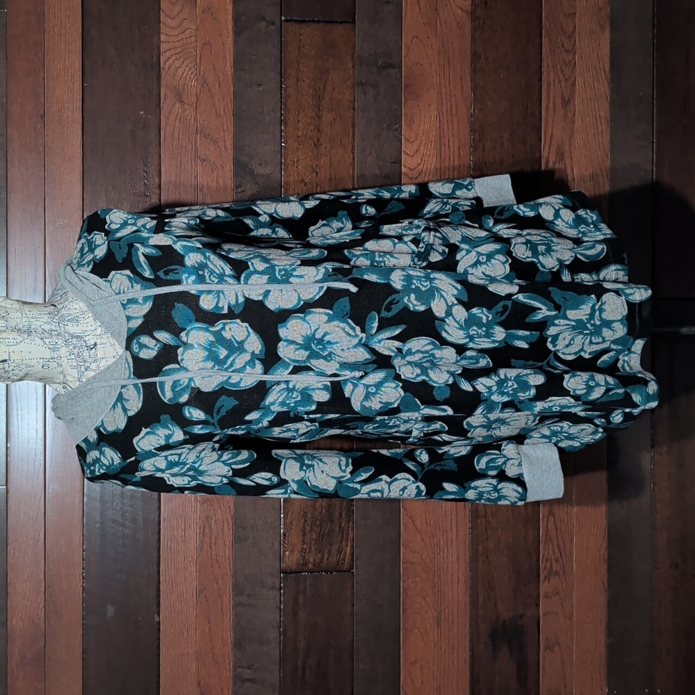 Valolia Floral Hoodie with Drawstrings